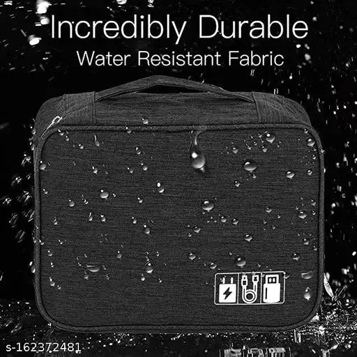 Electronic Accessories Bag for USB Cables, Hard Disk, Power Bank, HDD, SD Card, Adapters, Earphone, Mobilephone, Chargers, Wires Gadget and Cable Travel Organizer Bag (Black) Trend Horizon