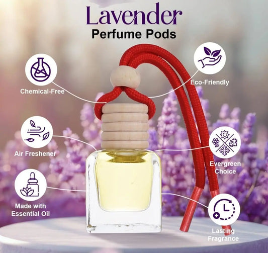 Hanging Car Perfume Pods Diffuser Scent (Pack of 1 Assorted Perfume) f2hevn-vt