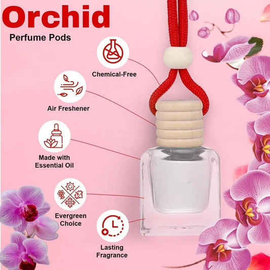 Hanging Car Perfume Pods Diffuser Scent (Pack of 1 Assorted Perfume) f2hevn-vt