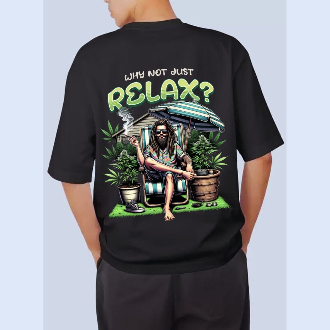 oversized t-shirt back print premium cotton