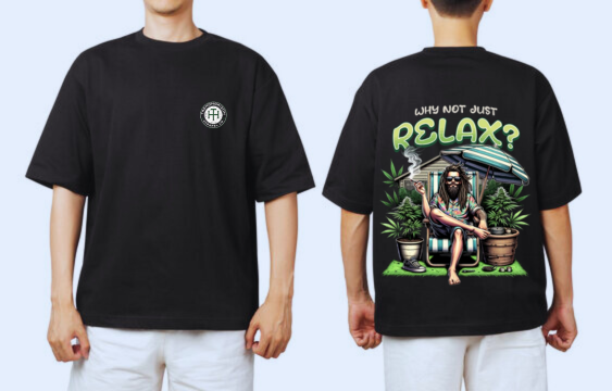 oversized t-shirt back print premium cotton
