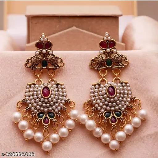 Unique Trendy earrings studs , white earring's ,women's earring's || Fashionable Earrings for Women#fastive earring's #fancy earring's #latest earring's